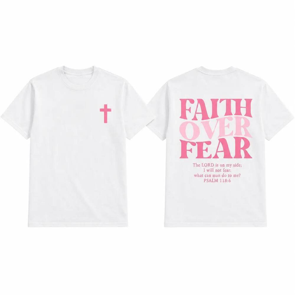 Vintage Urban Fashion - Vintage Faith Over Fear Graphic T-Shirt,