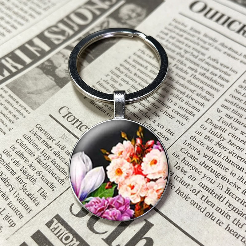 Vintage Fashion Ornaments - Romantic Vintage Letter Floral Art Round