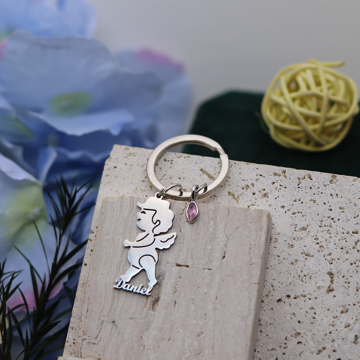 Vintage Fashion Names - Customized Stainless Steel Angel Boy Pendant