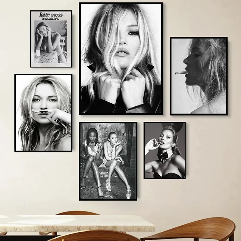 Vintage Vogue Fashion Poster - Vintage Retro Photography Kate Moss Fashion