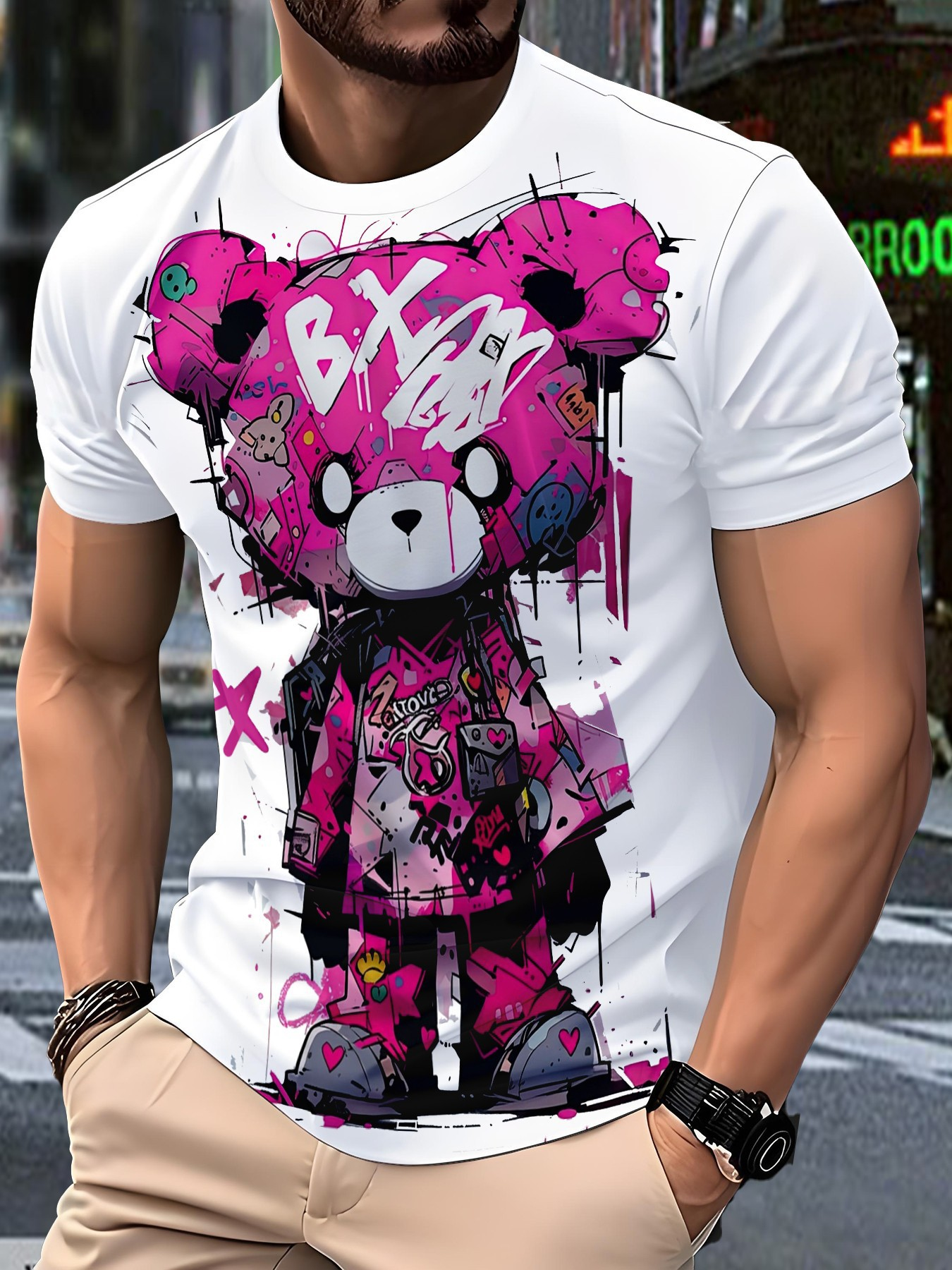 Vintage Urban Fashion - Men Summer Cartoon 3D Printed T-Shirt