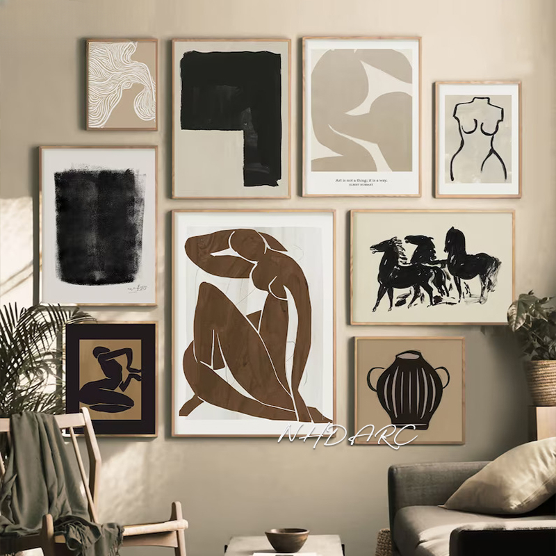 Vintage Vogue Fashion Poster - Scandinavian Minimalist Wall Art Modern Classic