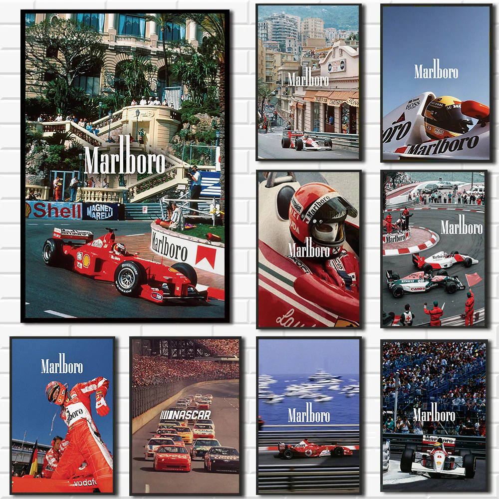 Vintage Vogue Fashion Poster - Vintage F1 Monaco Fashion Racing Sports