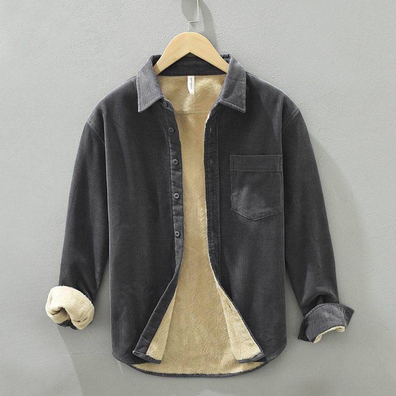 Vintage Urban Fashion - 1352 Daily All-Match Men Shirt Fleece