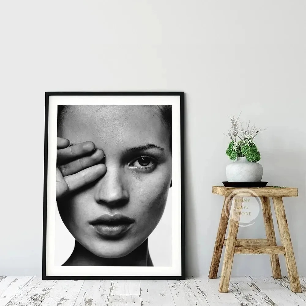 Vintage Vogue Fashion Poster - Vintage Sexy Supermodel Kate Moss Poster