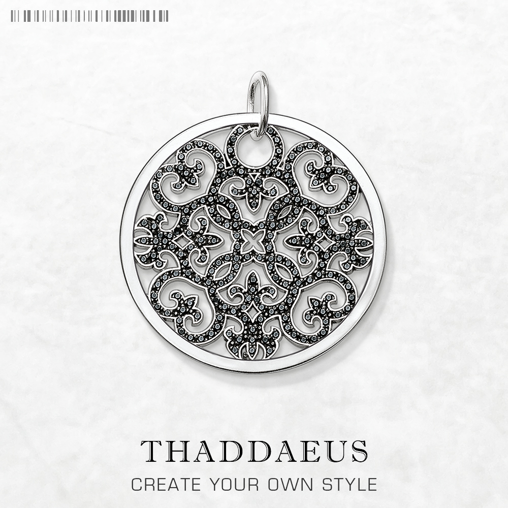 Vintage Fashion Ornaments - Pendant Arabesque Disc Ornament Pave Brand
