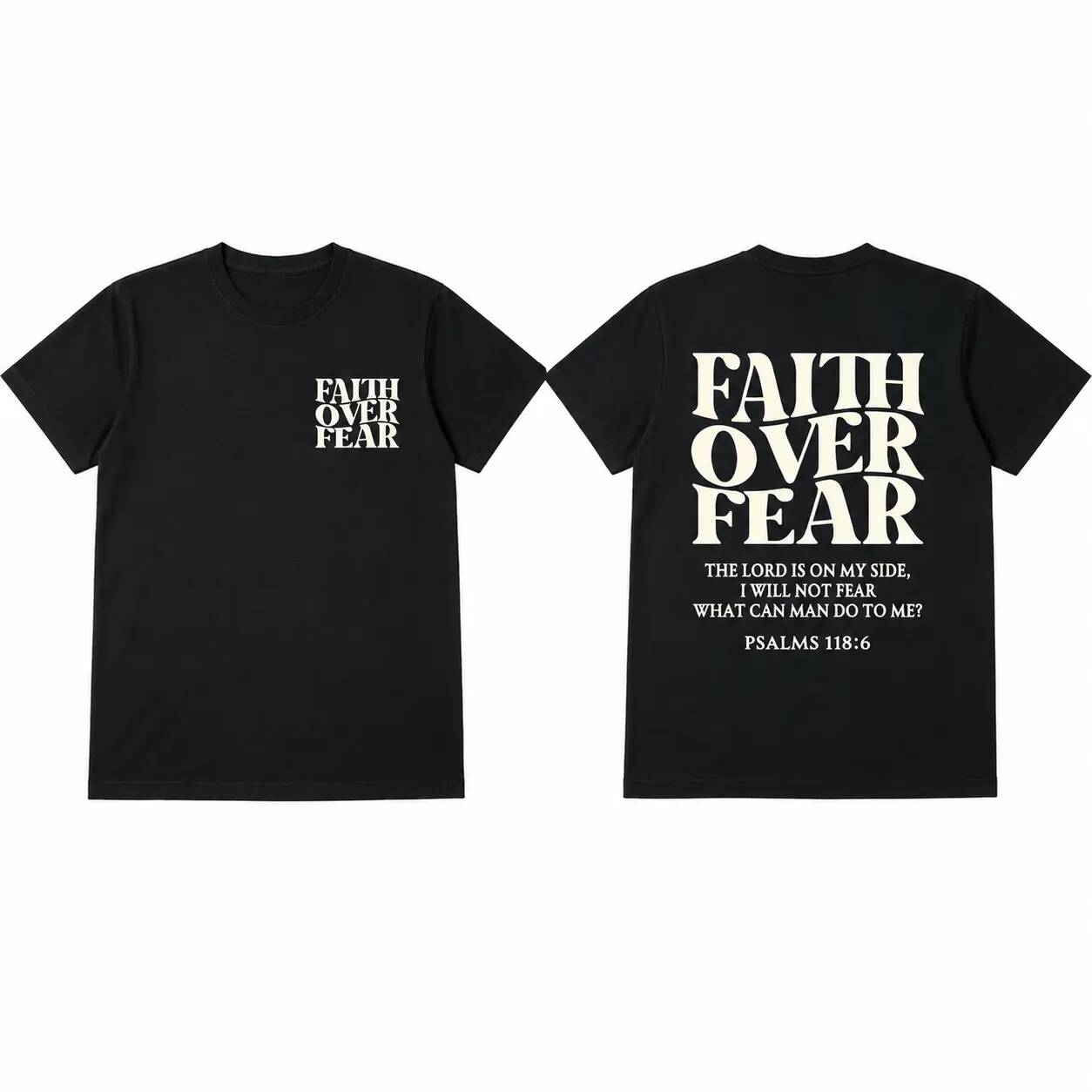 Vintage Faith Over Fear Graphi - Vintage Urban Fashion 评论和价格