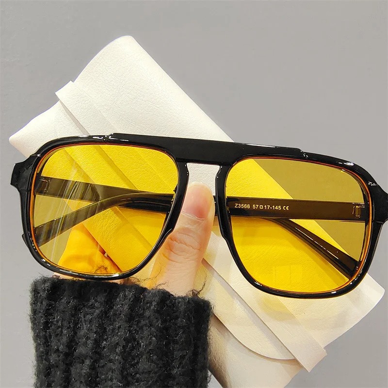 New Oversized Frame Sunglasses - Vintage Outdoor Fashion 评论和价格