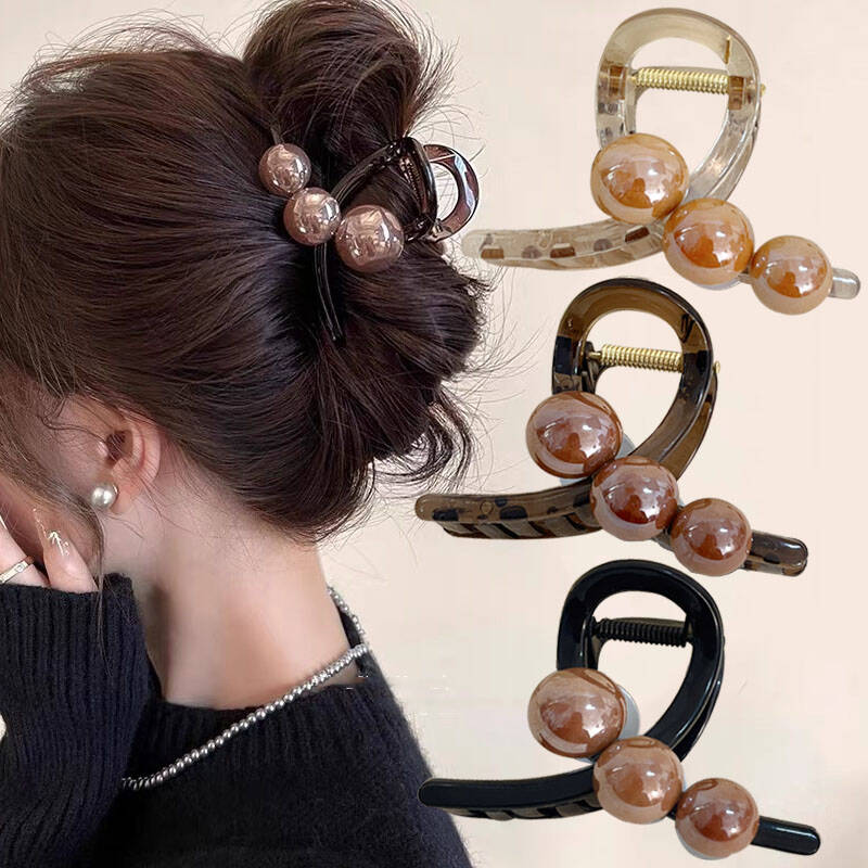 Korean Pearl Cross Hair Claws  - Vintage Fashion Ornaments 评论和价格