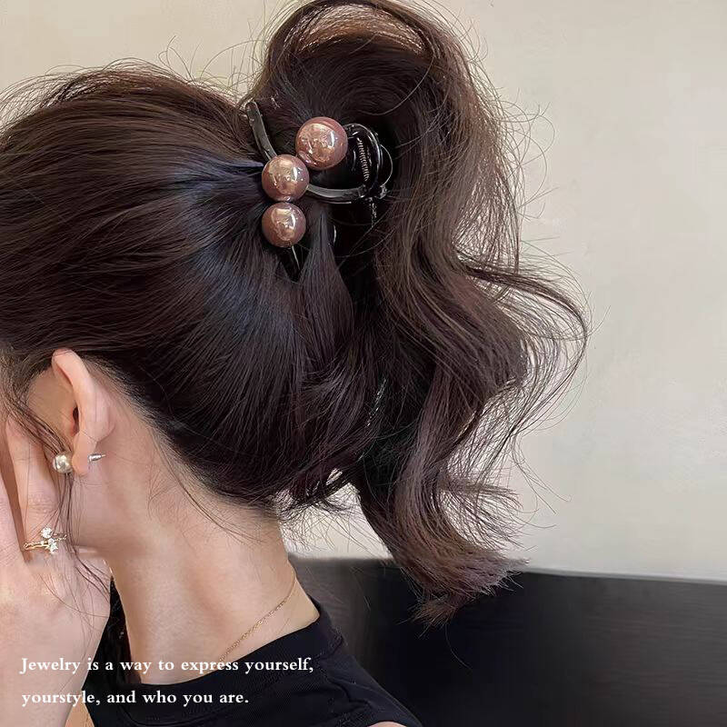 Korean Pearl Cross Hair Claws  - Vintage Fashion Ornaments 评论和价格