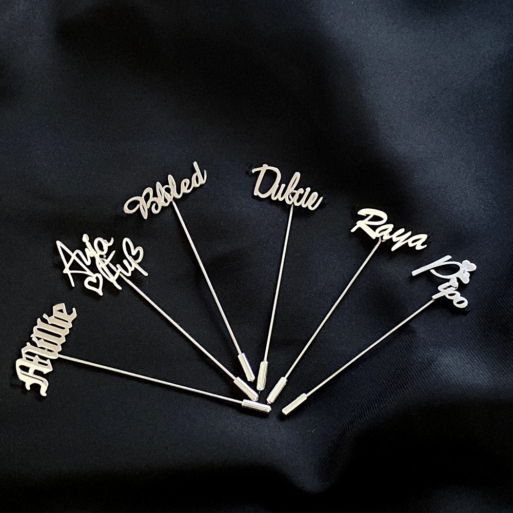 Personalized Men Lapel Pin Cus - Vintage Fashion Names 评论和价格
