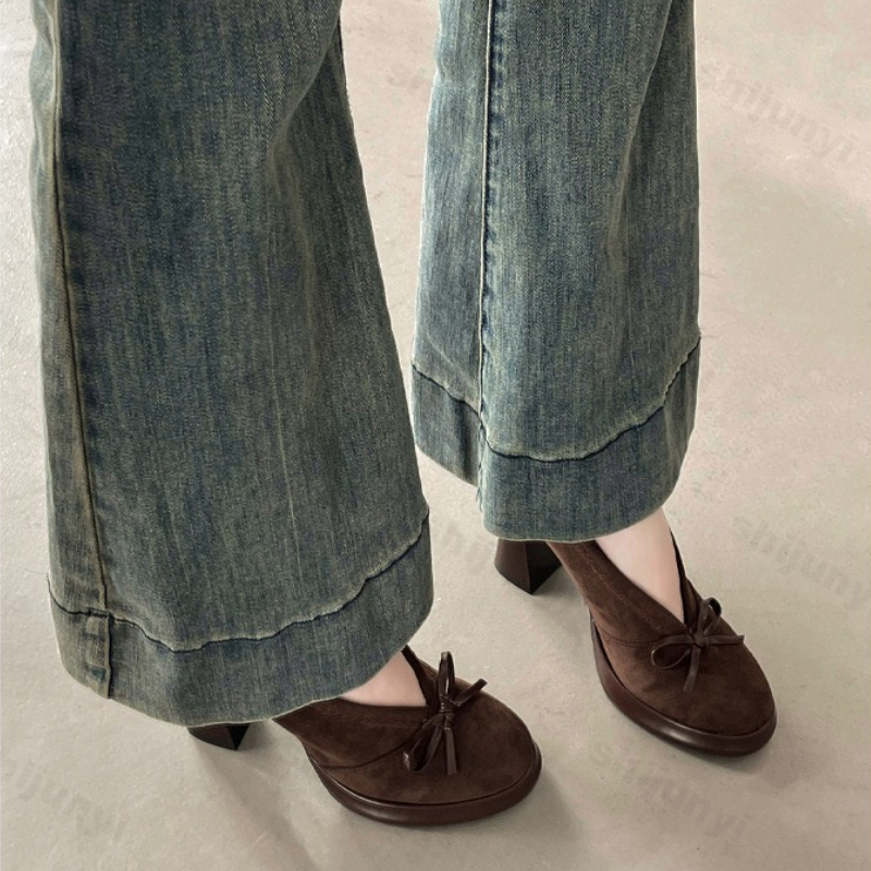 Women's High Heels 2025 Spring - Vintage Outdoor Fashion 评论和价格