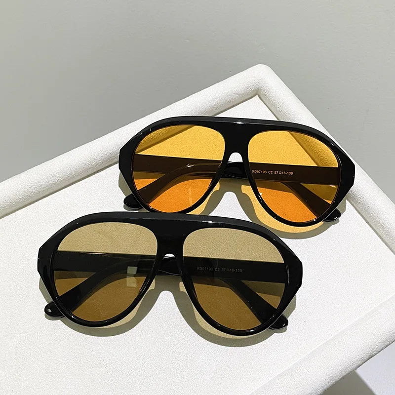Fashion Oversized Pilot Sungla - Vintage Outdoor Fashion 评论和价格