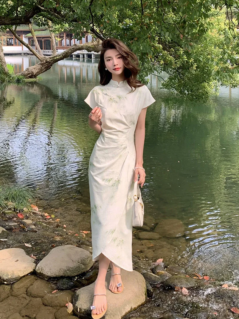 2023 New Chinese Style Dress C - Vintage Fashion Looks 评论和价格