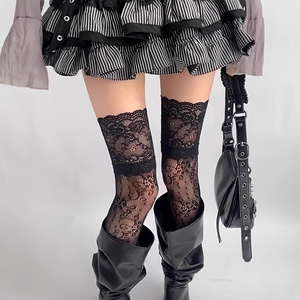 1 Pair Women's Over-Knee Socks - Vintage Fashion For Women 评论和价格