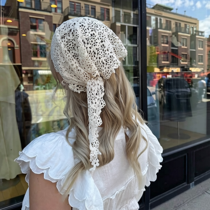 Crochet Lace Triangle Scarf Vi - Vintage Fashion Looks 评论和价格