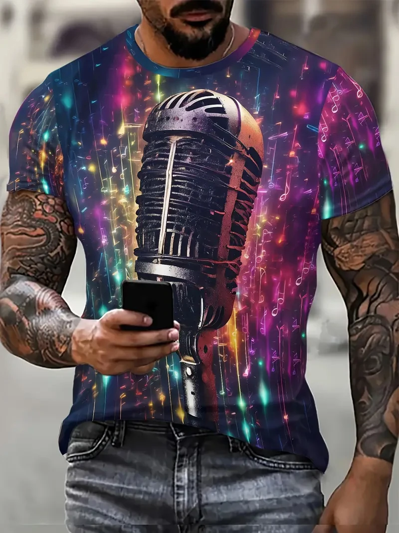Men Summer Cartoon 3D Printed  - Vintage Urban Fashion 评论和价格