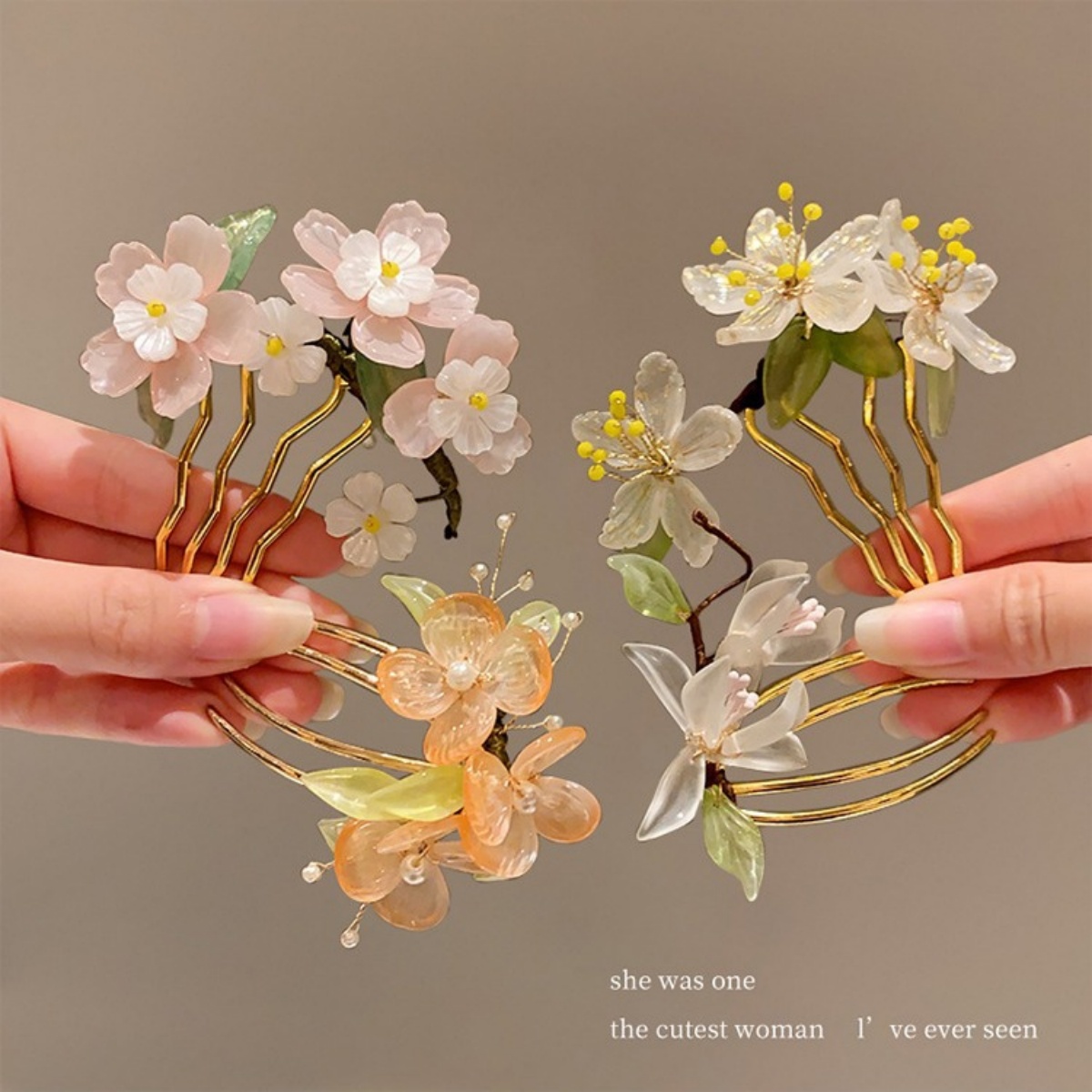 Vintage Flower Hairpin Elegant - Vintage Fashion Accessories 评论和价格