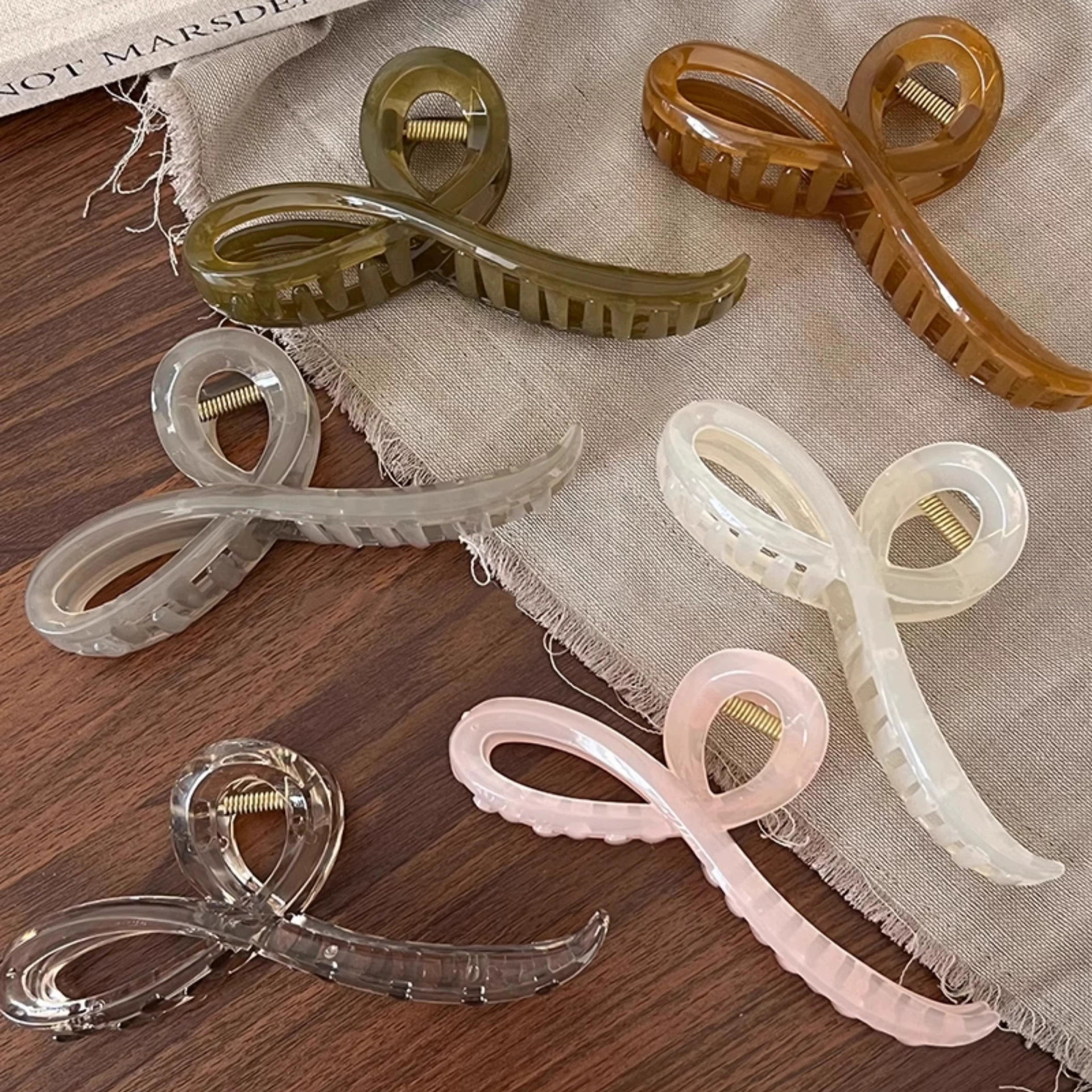 Elegant Jelly Color Bow Hair C - Vintage Fashion Ornaments 评论和价格