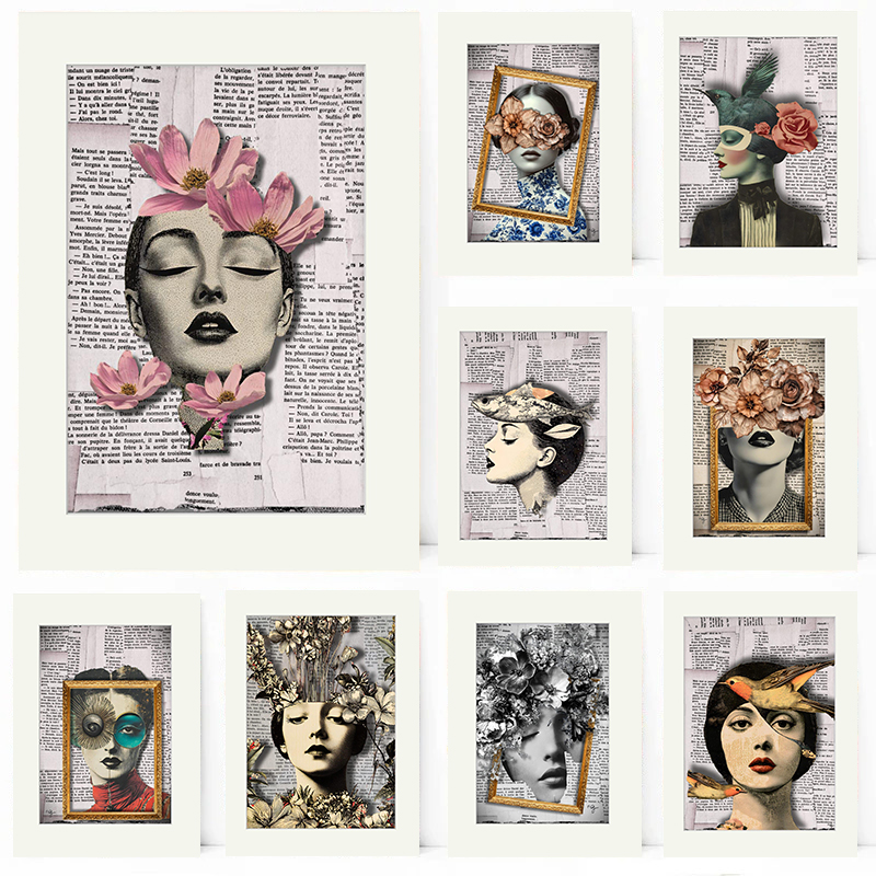 Vintage Old Newspaper Style Co - Vintage Vogue Fashion Poster 评论和价格