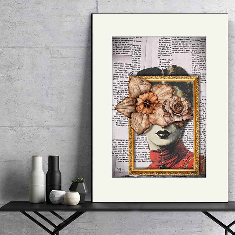 Vintage Old Newspaper Style Co - Vintage Vogue Fashion Poster 评论和价格
