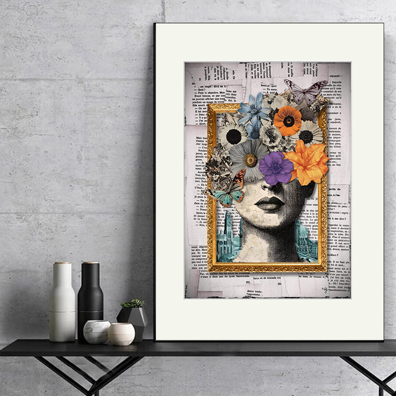 Vintage Old Newspaper Style Co - Vintage Vogue Fashion Poster 评论和价格