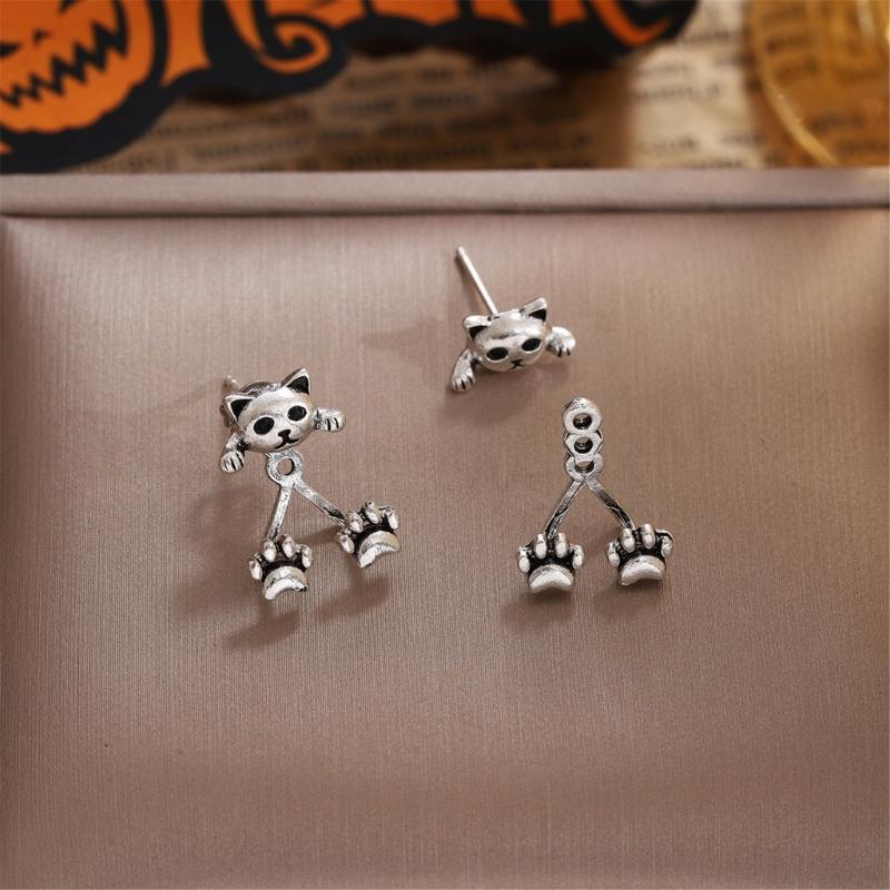  Simple Cats Earrings Alloy Ma - Vintage Fashion Looks 评论和价格