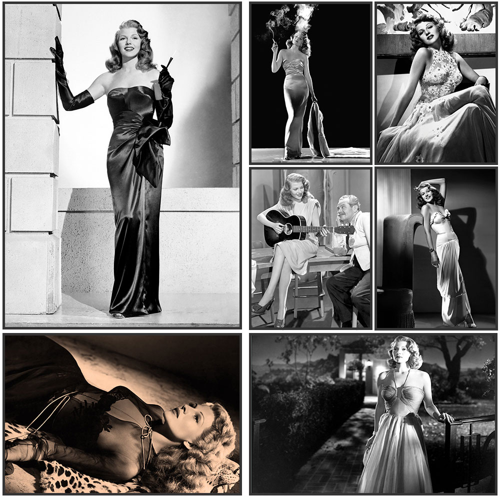 Rita Hayworth Poster,Black and - Vintage Vogue Fashion Poster 评论和价格