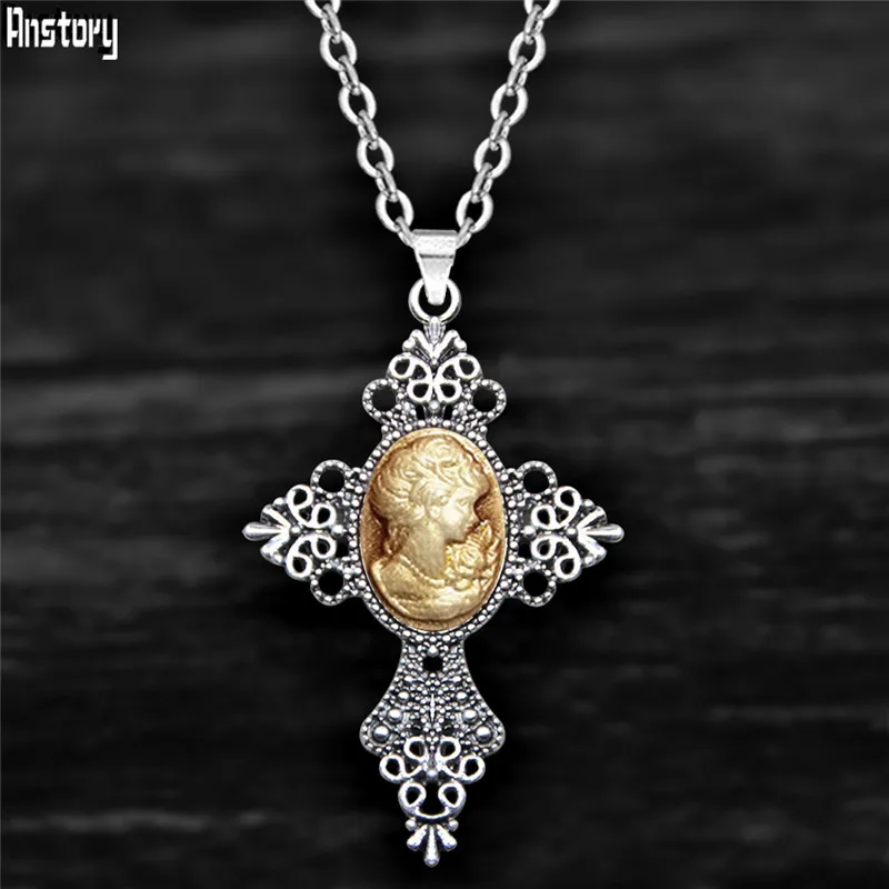 Vintage Look Cross Pendant Lad - Vintage Fashion Looks 评论和价格