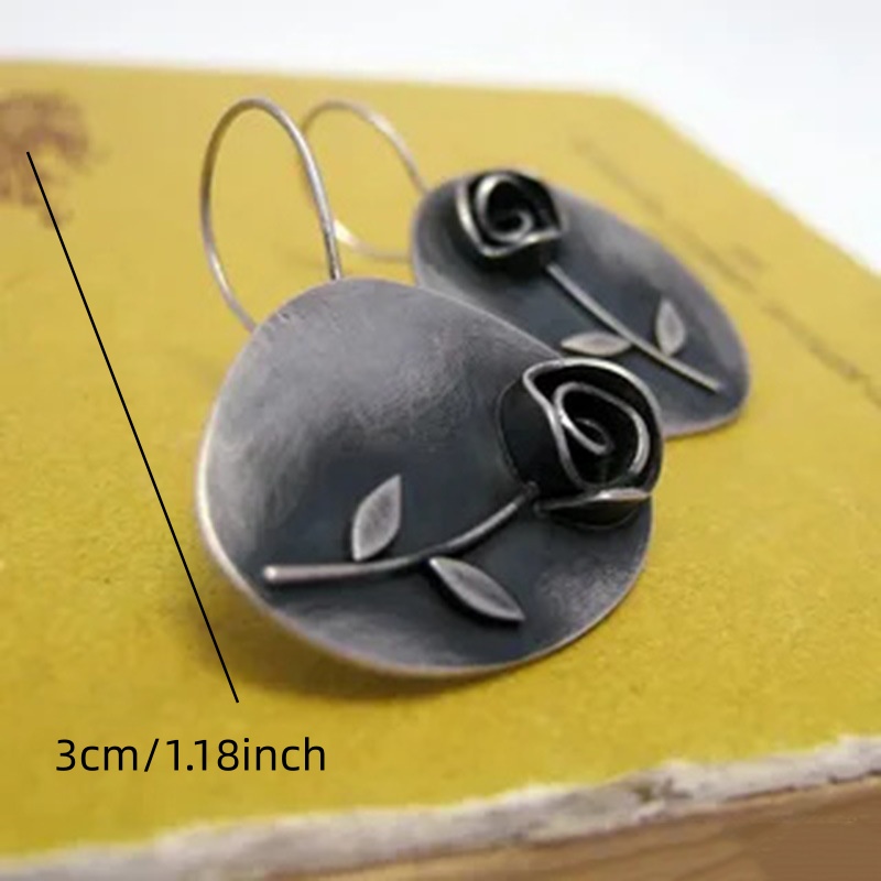 BKBK Vintage Oxidized Oval 3D  - Vintage Urban Fashion 评论和价格